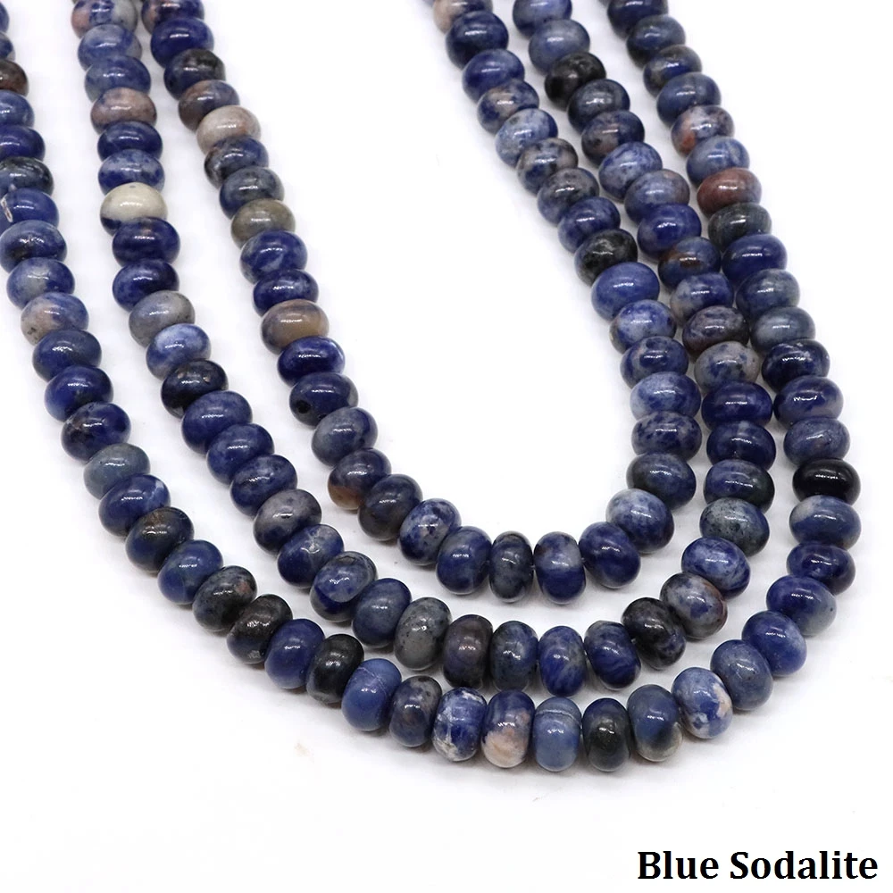 5x8mm Rondelle Vorm Natuursteen Kralen Amethist Agaat Jades Quartz Platte Ronde Spacer Bead Voor Sieraden Maken DIY Armbanden - afbeelding 1