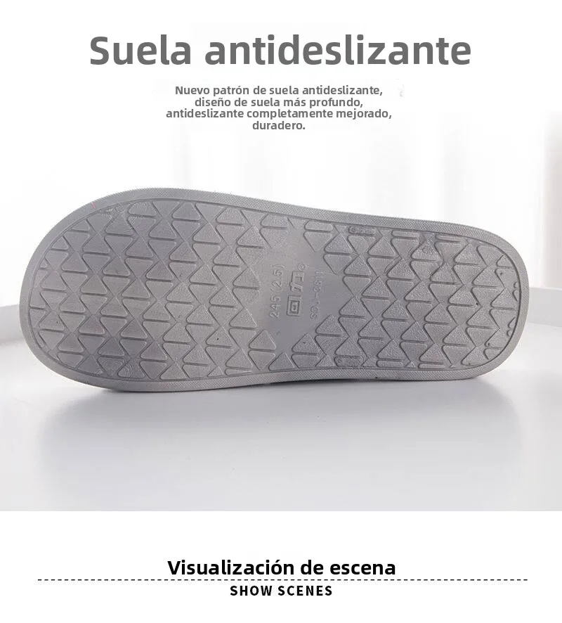 Pantuflas Antideslizantes para Baño, para Hombre y Mujer, Pantuflas Planas de PVC Transpirables para Interiores, Cómodas, Res...