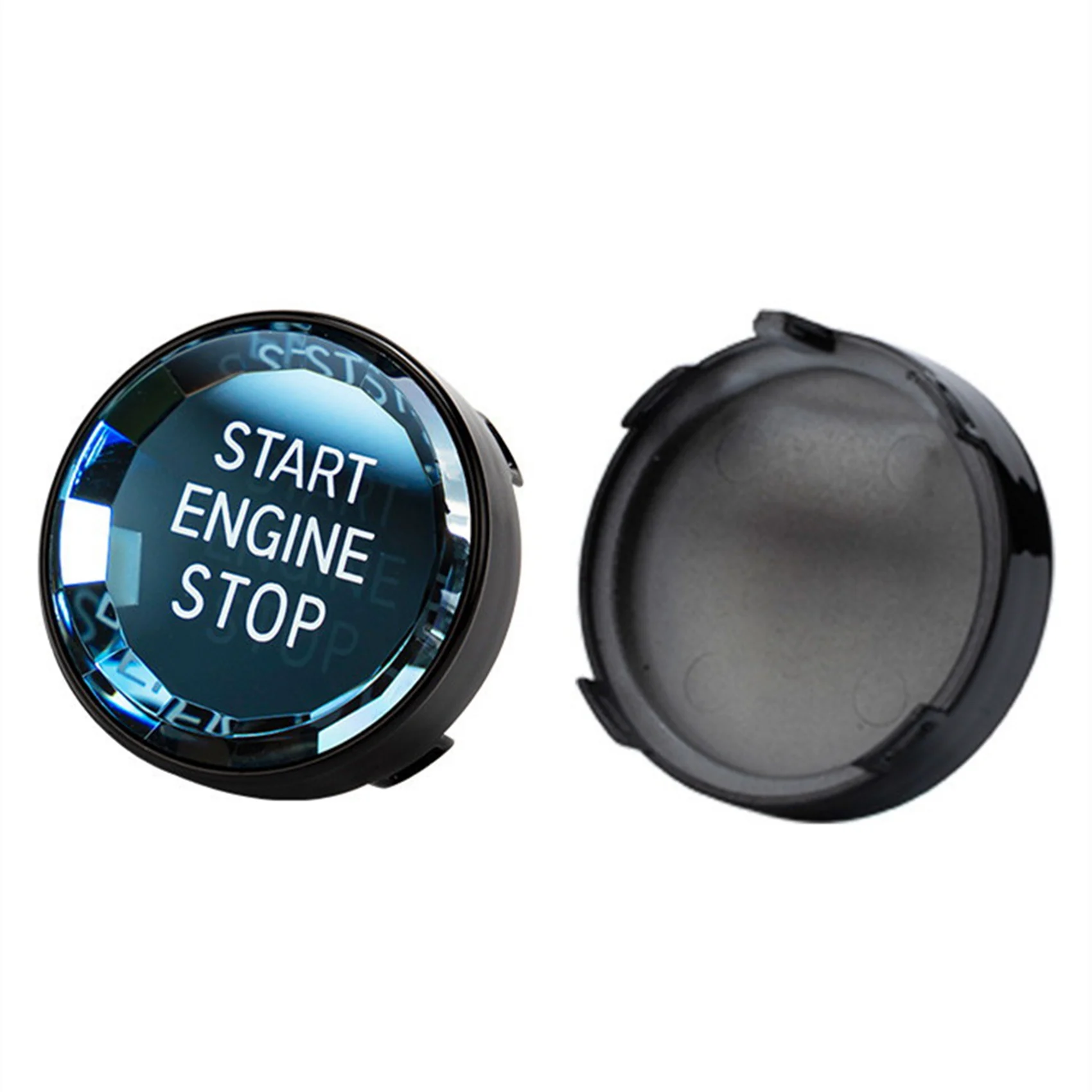 #43K Automotive Parts & Accessories,Car Cover One-Key Engine Start Stop Button Sticker Trim Black (Black)
