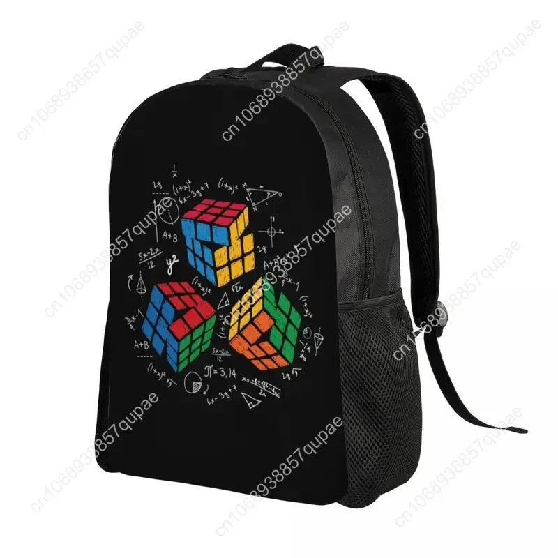 Custom Math Rubik Rubix Rubics Player Cube Math Lovers Backpack Teachers College School Bags Women Bookbag Fits 15 Inch Laptop