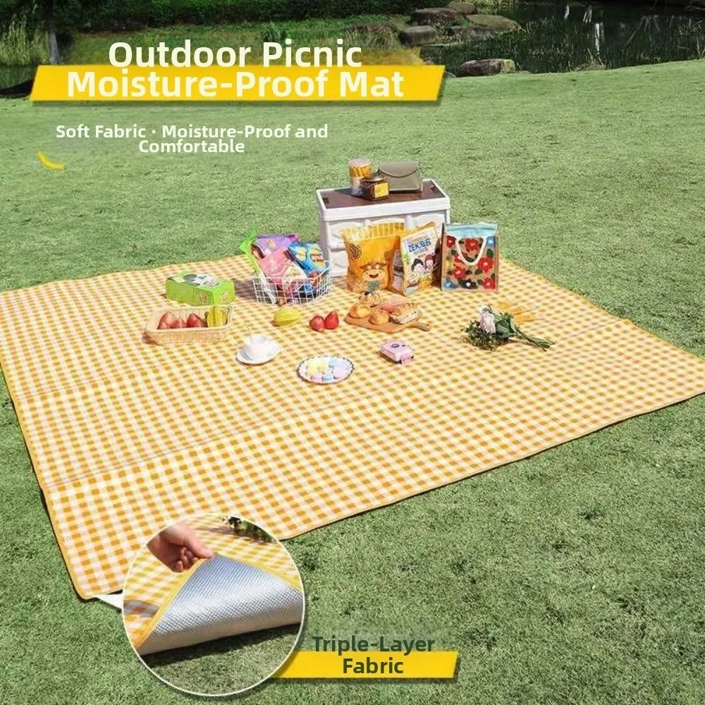 

Waterproof Outdoor Camping Tent Sleeping Mat Moisture-proof Oxford Picnic Mat Beach Mat Foldable Lightweight