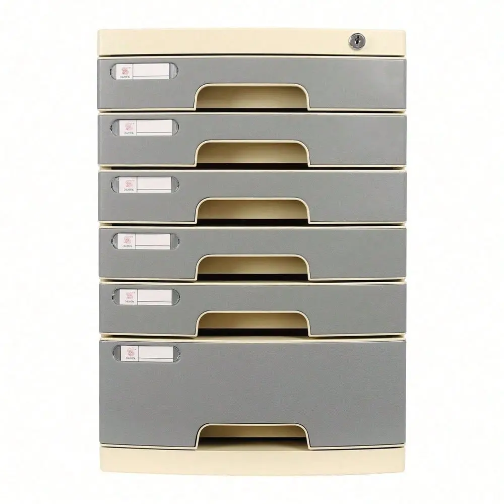 

Drawer Organizer, Drawer Box With 6 Compartments, Grey Drawer File Organizer For Documents, Pamphlets, Folders Staplers, Cell P