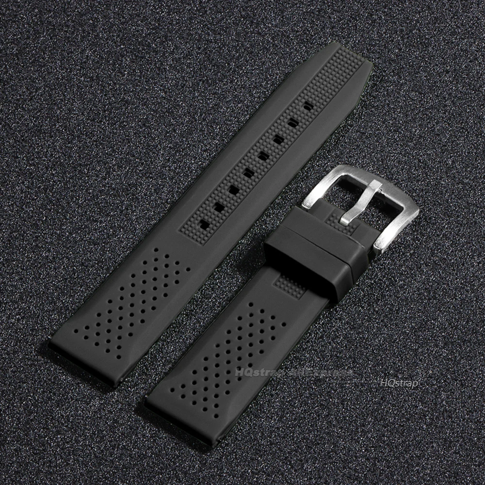 New Silicone Watch Strap 16mm 18mm 20mm 22mm 24mm Universal Porous Breathable Bracelet Quick Release Soft Wristband Accessories