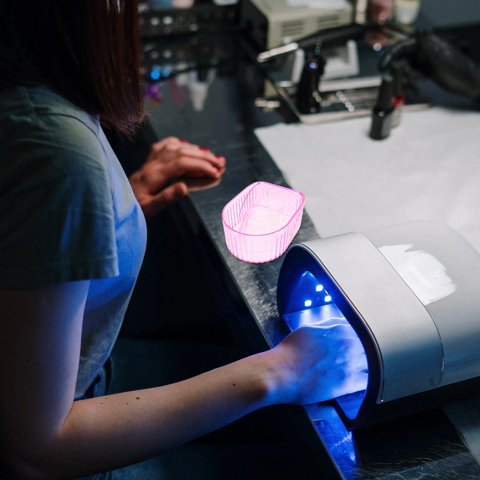 Manucure trempage pour ongles acryliques Portable main trempage Art dissolvant bol outils de manucure fournitures de Salon de manucure bol à tremper les ongles