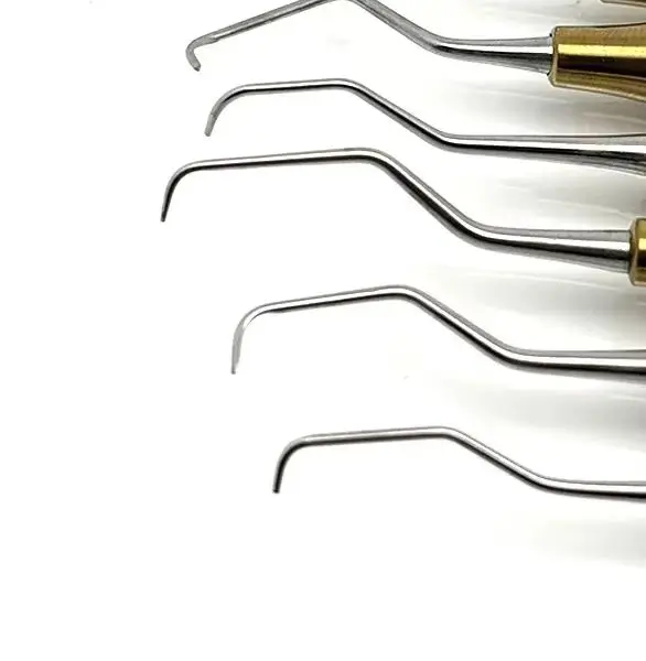 

7 шт., чистка зубов, уход за пародонтами, отбеливание зубов, удаление корневых каналов, гигиена полости рта, изящные кюреты для скалеров, стоматологический инструмент