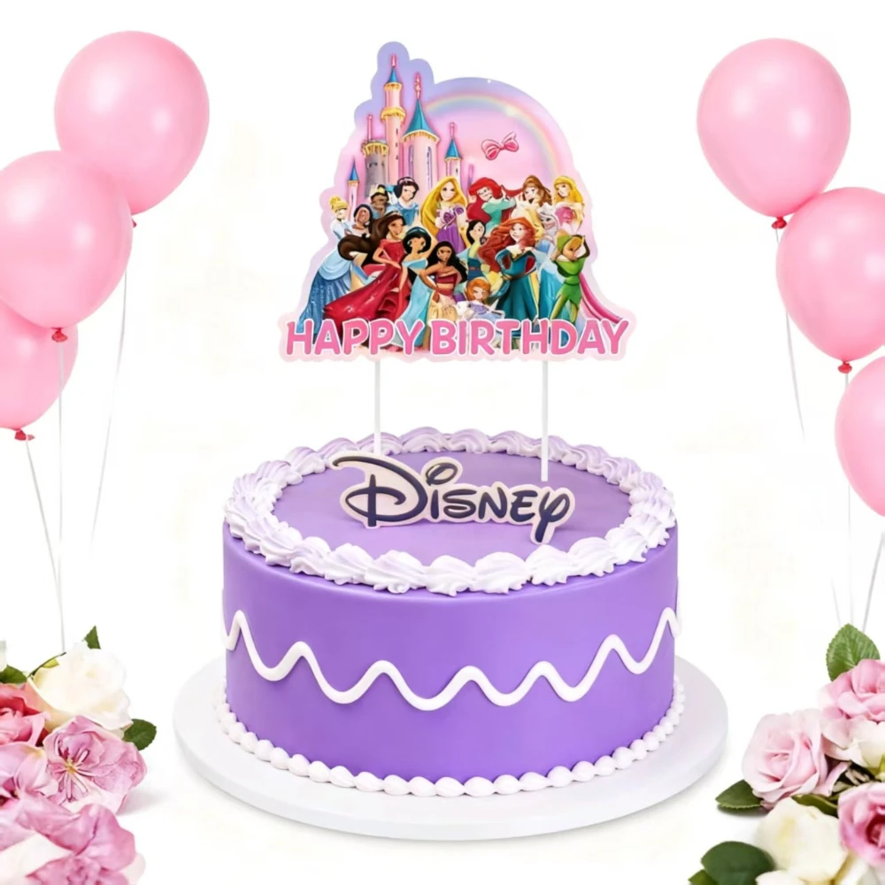 

Disney Princess Cake Topper Cinderella Belle Aurora Princess Theme Party Kids Birthday Cupcake Topper Christmas Party Decoration