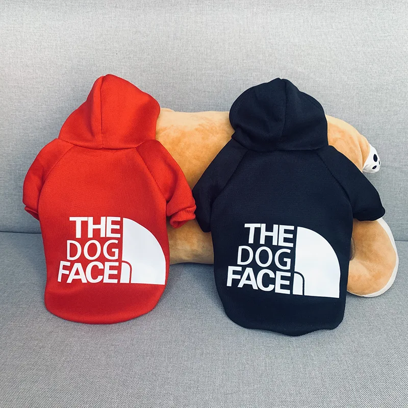 The Dog Face, Dog Hoodies Wind Coat Warm for Small Large Dogs Jacket Sweatshirt French Bulldog Jacket Clothing