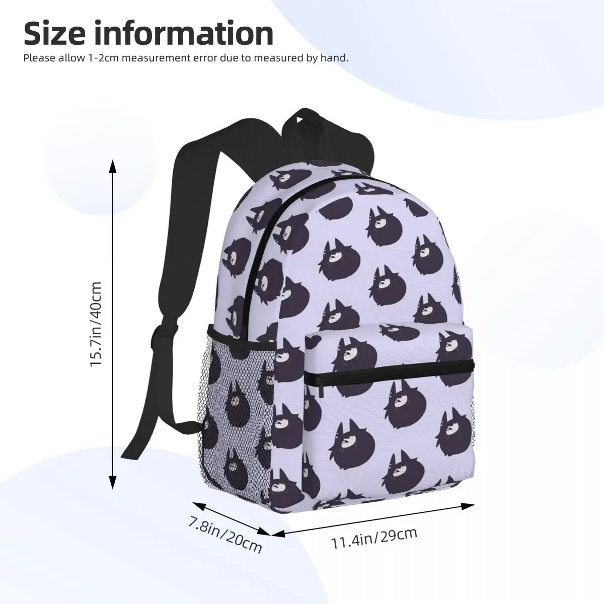 Miss Circle Game Cat Student Backpack School Bag Hiking Travel Daypack for Men Women Fashion Bookbag Shoulder Bags