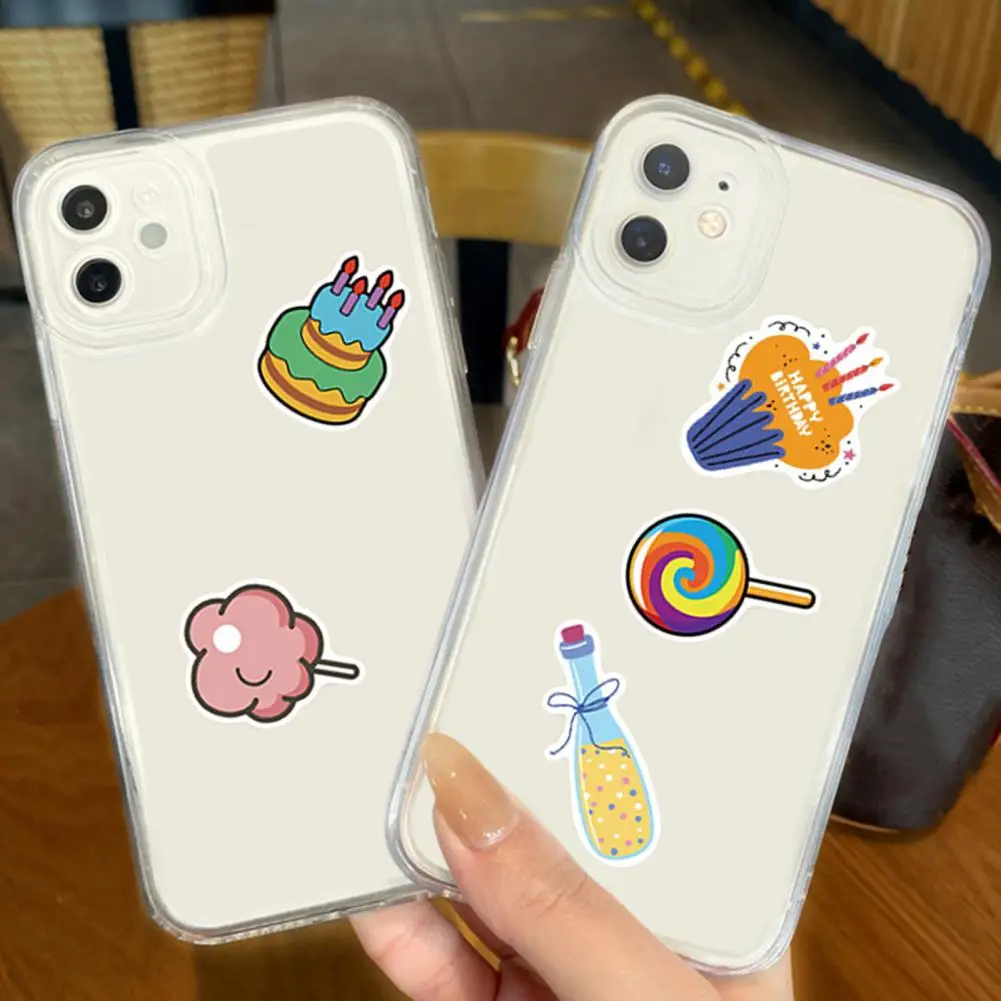 Waterproof Stickers Suitcase Stickers Vibrant Cartoon Candy Stickers Self-adhesive Waterproof Decals for Laptops Skateboards