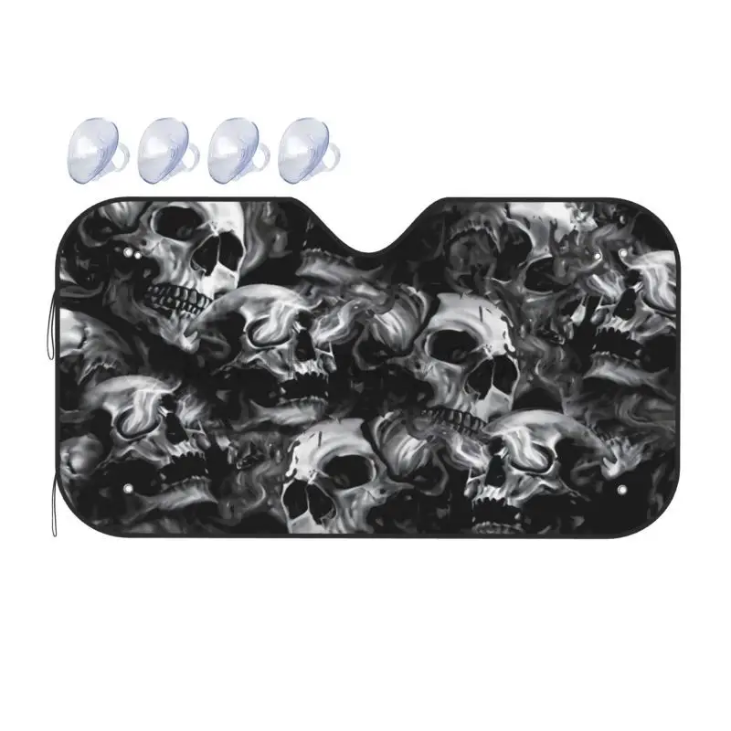 

Солнцезащитный козырек на лобовое стекло автомобиля Reaper Skull, складной солнцезащитный козырек, блокирующие УФ-лучи, сохраняют ваш автомобиль, круто, подходит для большинства автомобилей, внедорожников, грузовиков