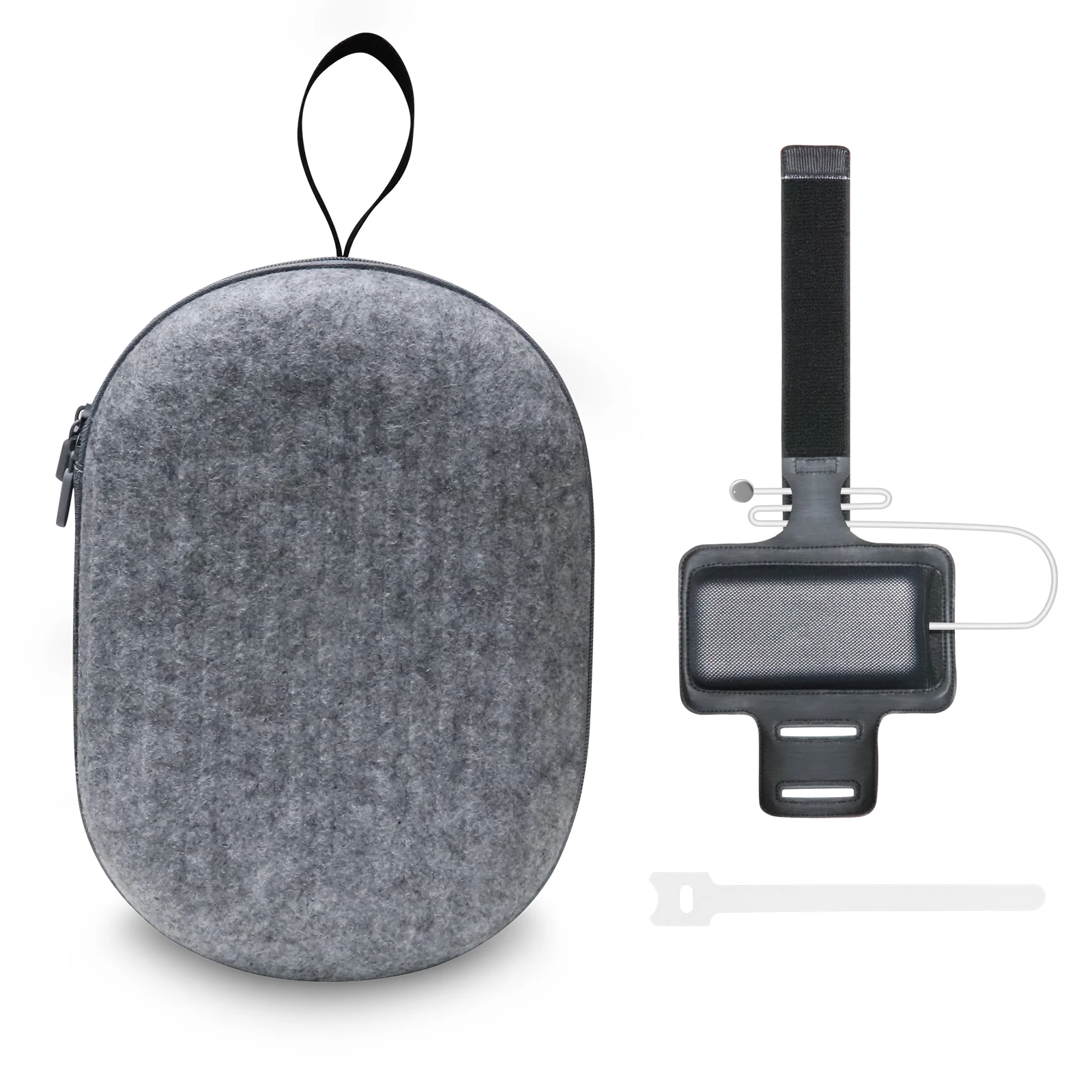 

VR Headset Storage Bag for Vision Pro Glasses Portable Storage Protective Case + Battery Strap Set
