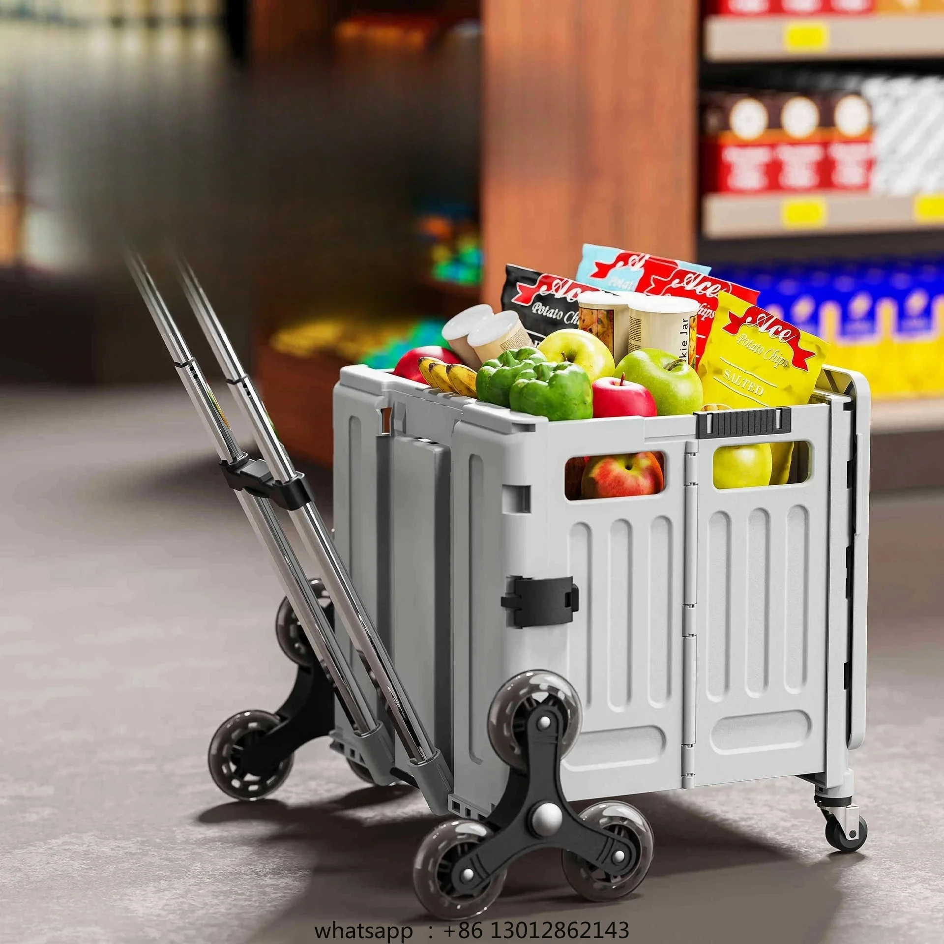 

Бытовая многофункциональная тележка для покупок, портативная складная тележка для покупок, прицеп, кемпинг, ящик для хранения большой емкости