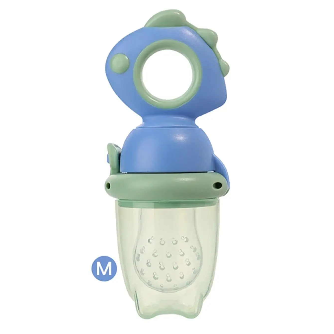 1Pc Dinosaur Push-Pop Feeder, Infant Fruit & Veggie Teether, Baby Fruit Feeder, Push-Type Food Feeder, Silicone Teething Feeder