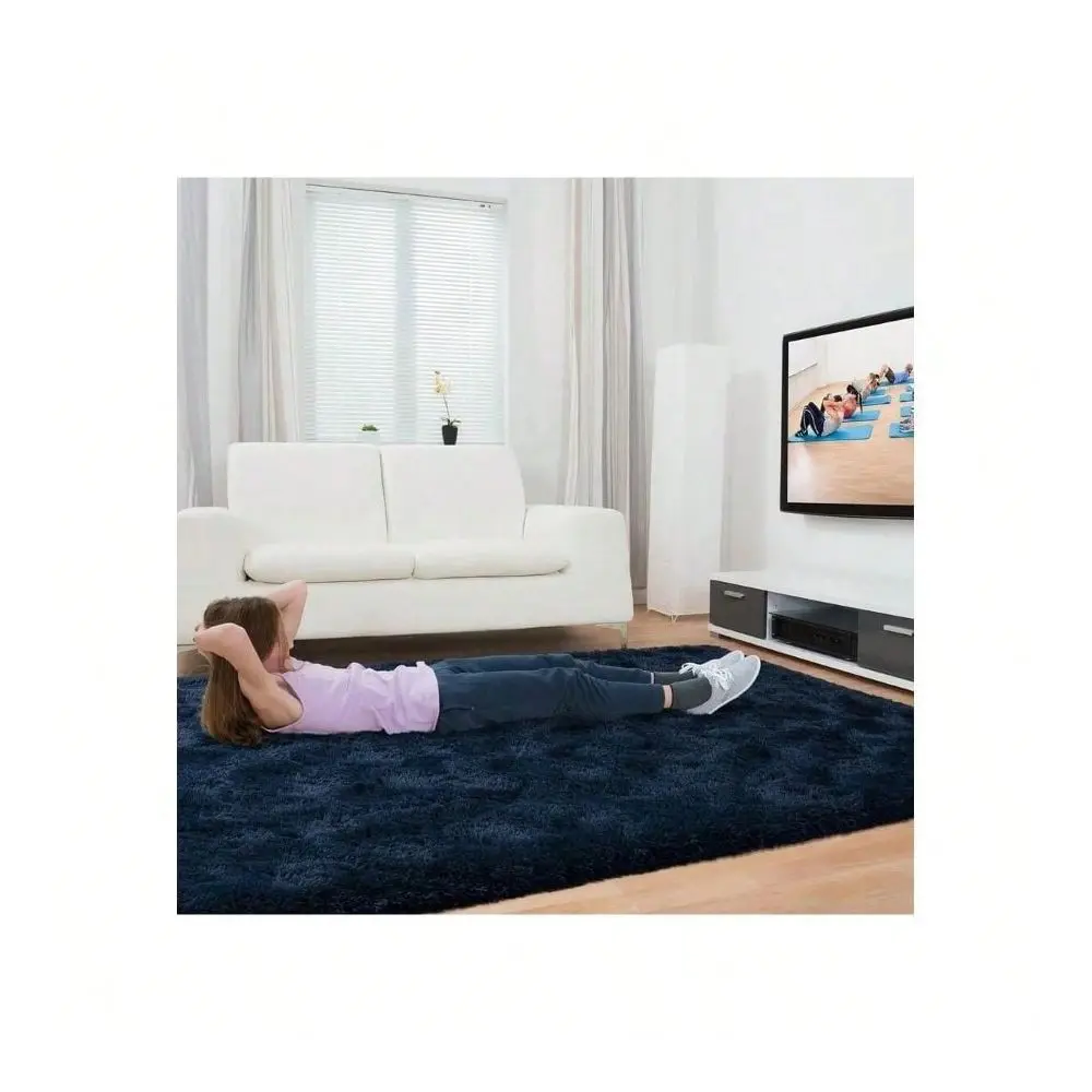 

Fluffy Rugs Modern Area Rug Soft Plush NonSlip Living Room Carpet, Machine Washable Floor Mat For Bedroom, Dorm