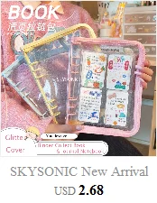 SKYSONIC Neue Ankunft A5 Zipper Binder Sammeln Buch Glitter Cover Organizer Journal Notebook Kugel Transparent PVC Fotoalbum – Detail 1