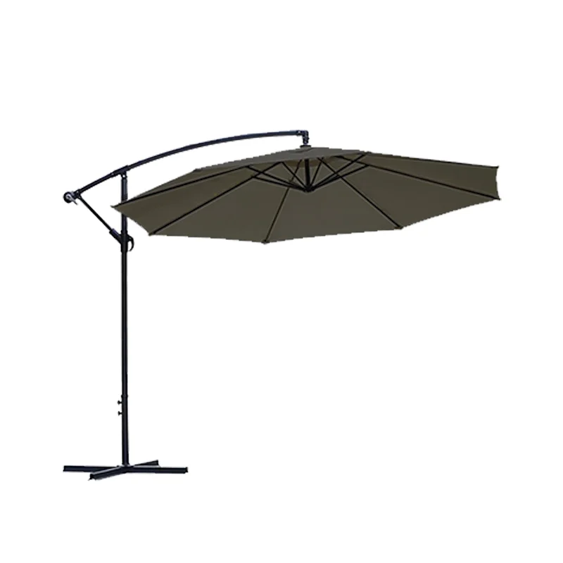

10ft Patio Banana Umbrella Spot Goods Charcoal Gray Outdoor Leisure Parasol Commercial Umbrella Outdoor Ombrelone