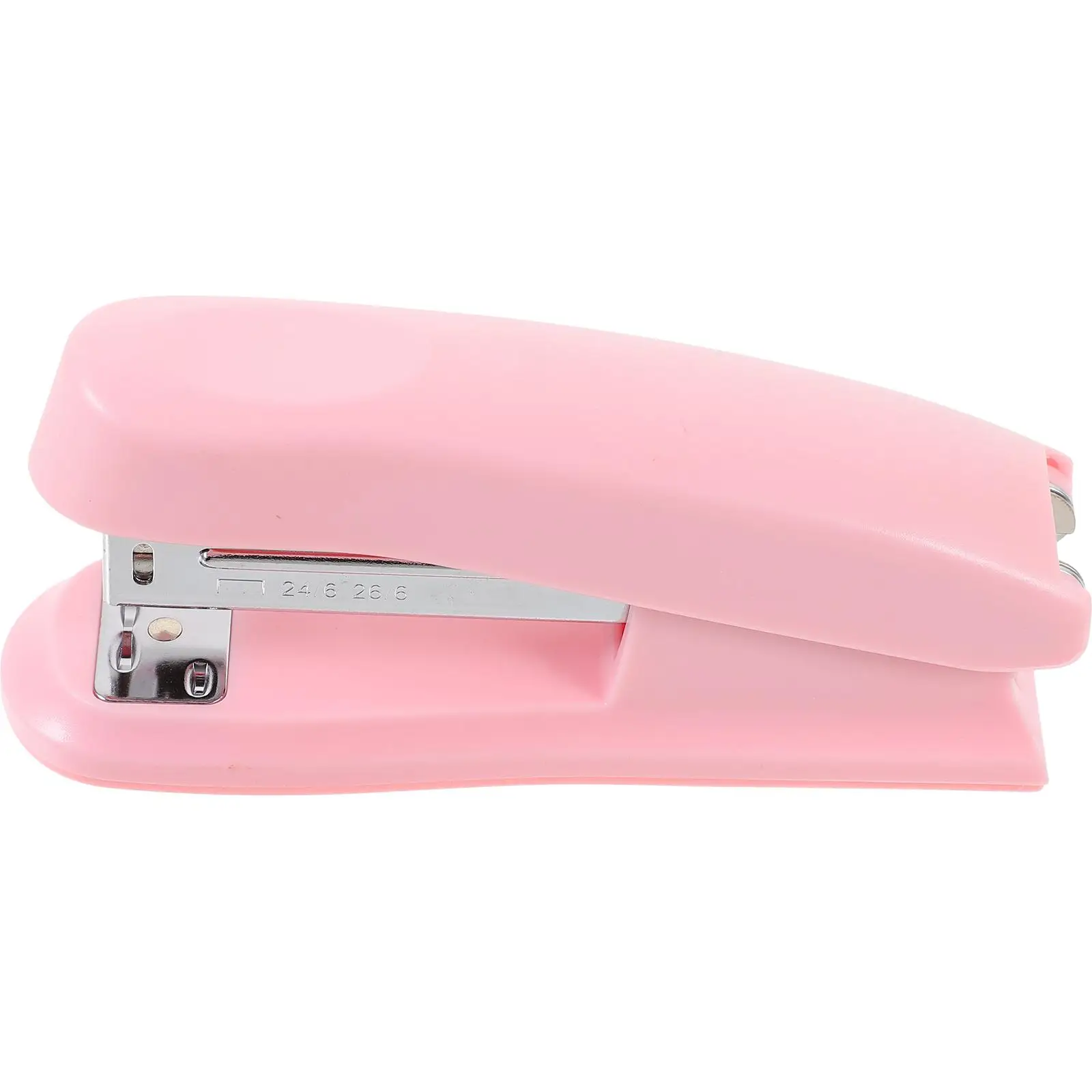 

Mini Portable Desktop Stapler Pink Easy Use Office Supplies Hand Operated Stationery Proper Size Lightweight