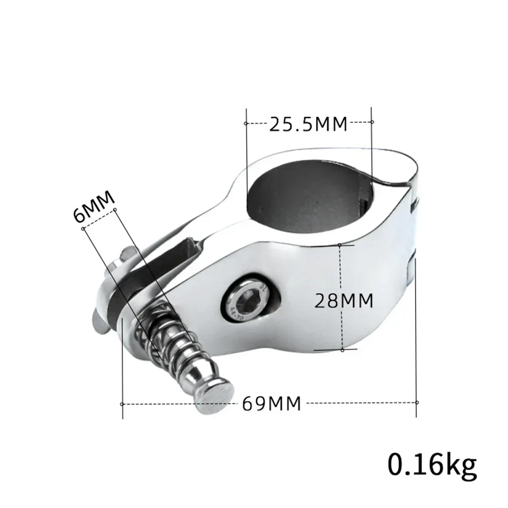 Boat Deck Boat Bimini Top Fitting 316 Stainless Steel Fittings Long-lasting Smooth Precision Casting Silica Sol Treatment