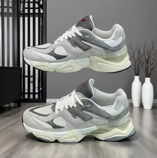 

N9060 Reflective Sports Shoes for Men/Women Lightweight Shockproof Running Sneakers Unisex Low-Top Outdoor Athletic Shoes 36-45