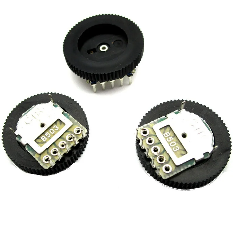 B503 50K 18*2Mm 5 Voet Dubbele Potentiometer Volumeregelaar Versnelling Turbo Potentiometer