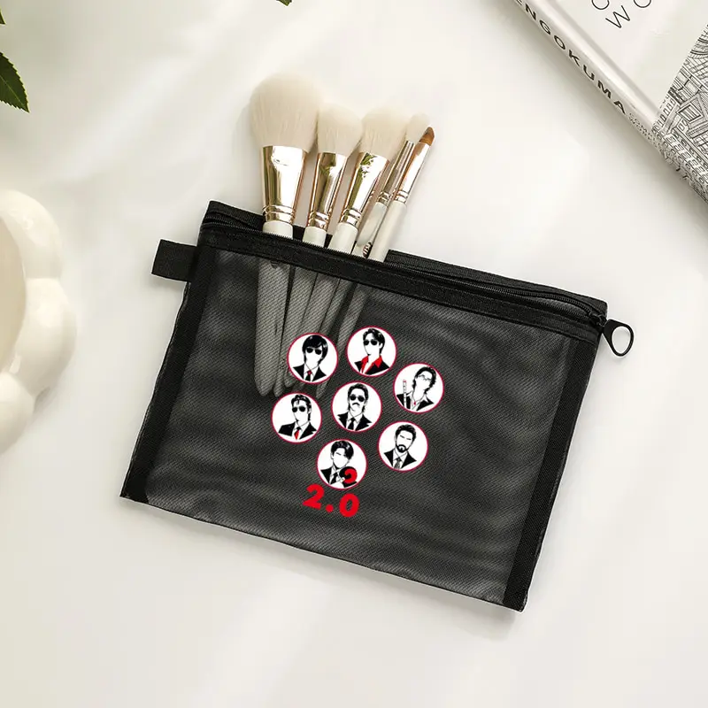 Arirang 2.0 World Tour Makeup Bag with A Zipper Spacious Storage Pouch Travel and An Ideal Vacation Mesh Bags Kpop Fan Gift