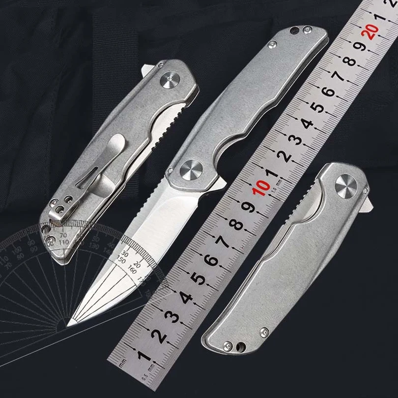 

Нож EDC 58HRC Стальные складные ножи высокой твердости 8CR13MOV портативные ножи ручной работы Ножи для уличных инструментов Все стальные ручки