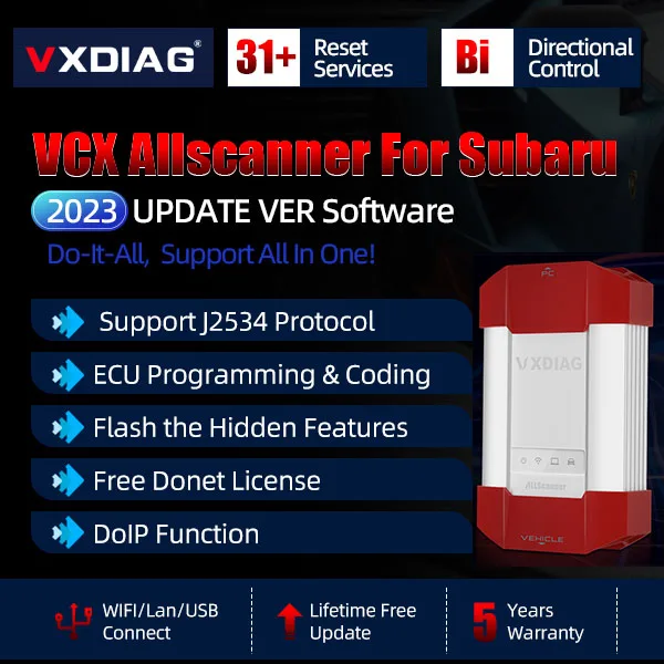 VXDIAG VD310 for Subaru OBD2 Code Reader ECU Coding Support DoIP All System Car Diagnostic Tool For Subaru SSM Free Update