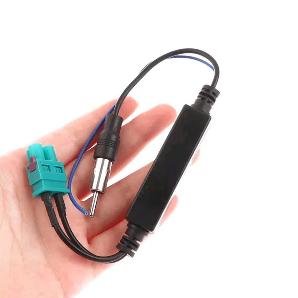 1Pc Auto Vehicle Signal Aerial FM Radio Antenna Car Male Dual Amplifier Adapter for Volkswagen Touareg Cayenne Audi