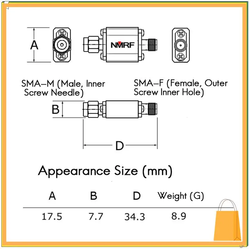 

L53A-5.8G Wireless Communication System Dedicated Bandpass Filter 5800 Filter SMA Interface