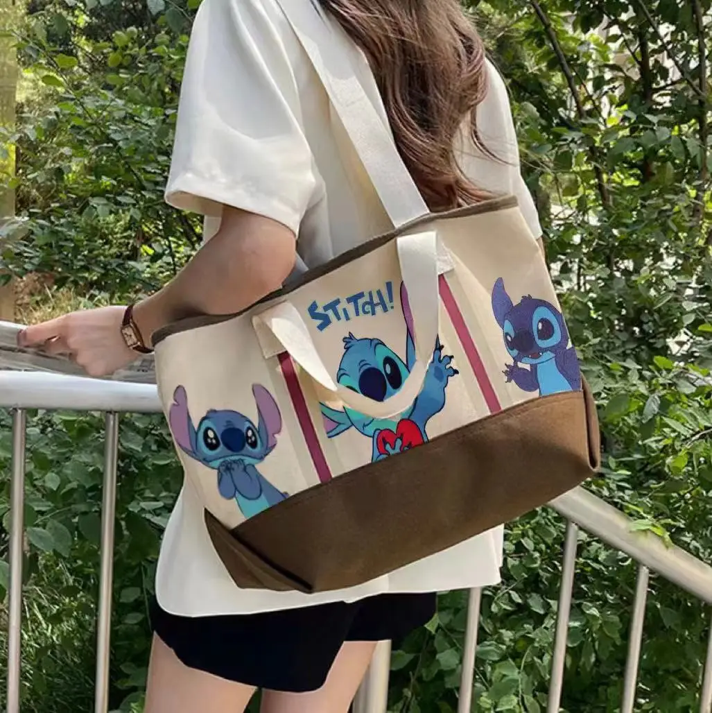 

Disney Stitch новая женская сумка через плечо брендовая сумка высокого качества с героями мультфильмов повседневная женская сумка большой вместимости