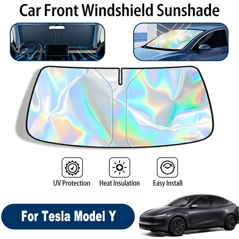 

Car Windshield Sun Shade UV Reflective Sun Visor Protection Cover For Tesla Model Y 2020-2026