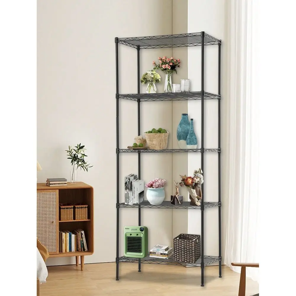 

Shelving Unit Metal Shelf Organizer Heavy Duty Wire Rack Storage Unit Rack Utility For Bathroom Office Kitchen