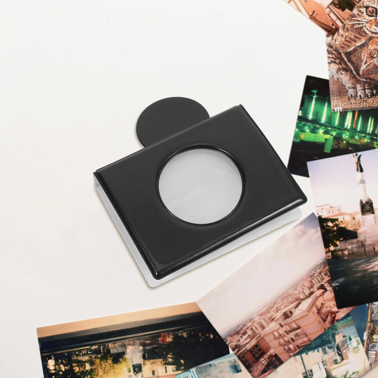 

Mini Photocard Holder Book Portable 3 Inch Stylish Round Hollow Out Photo Card Binder Compact Album for Organizing Kpop Game