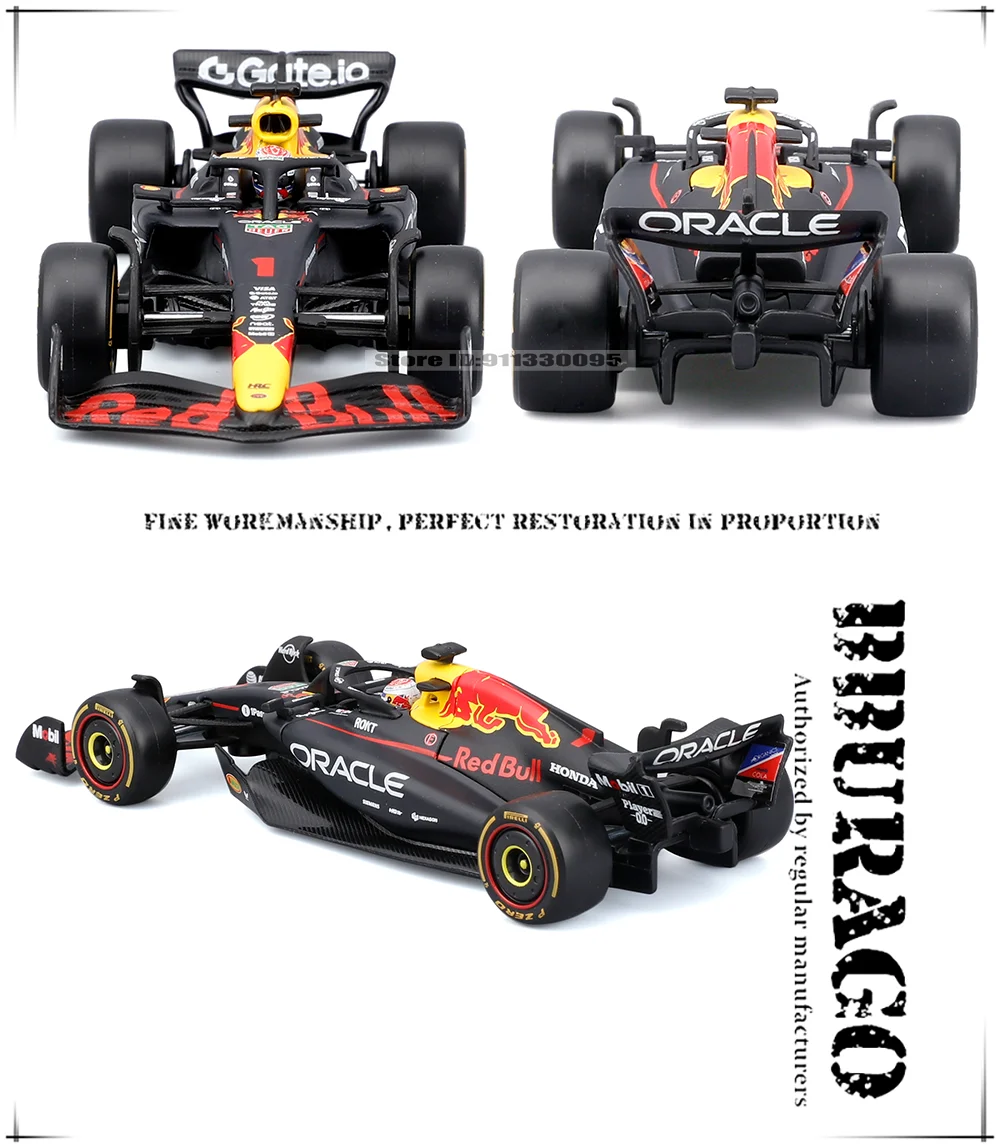 Bburago 1:43 2025 F1 Red Bull RB21 # 1 Verstappen # 22 Yuki Tsunoda SF25 W16 MCL39 A525 Legierungsauto Druckguss-Modell Spielzeug Sammlerstück – Detail 3