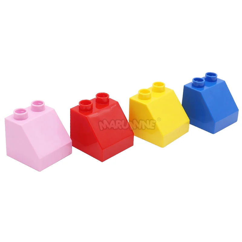 Marumine Large Size Brick Bevelled 2 Hole Building Blocks Parts MOC Classic Children's Construction Toys Accessories DIY  Models