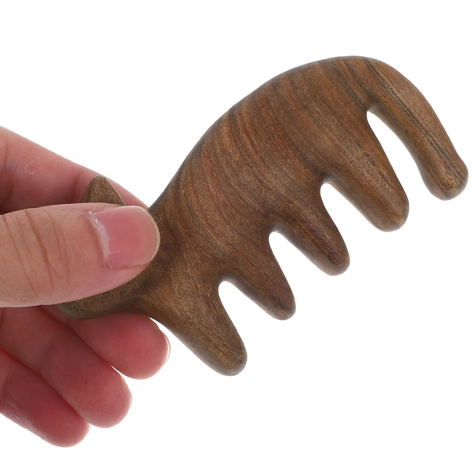 

Деревянная расческа в форме кошки для массажа кожи головы, с широкими зубьями, легкая, портативная, для густых, влажных или сухих волос