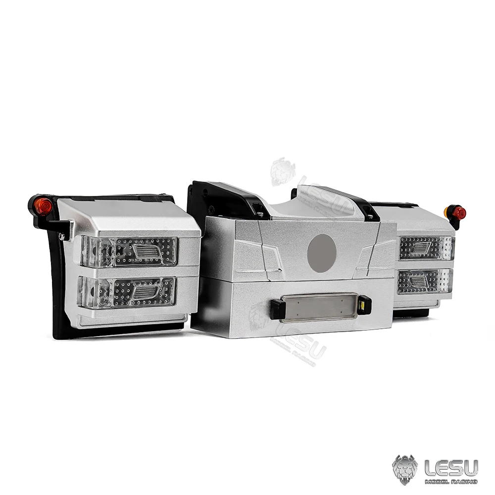 المعادن الخلفية شعاع LED الضوء الخلفي مجموعة ل 1/14 مقياس TAMIYA RC شاحنة جرار R470 R620 770S التحكم عن بعد شاحنة نموذج سيارة لتقوم بها بنفسك جزء #6