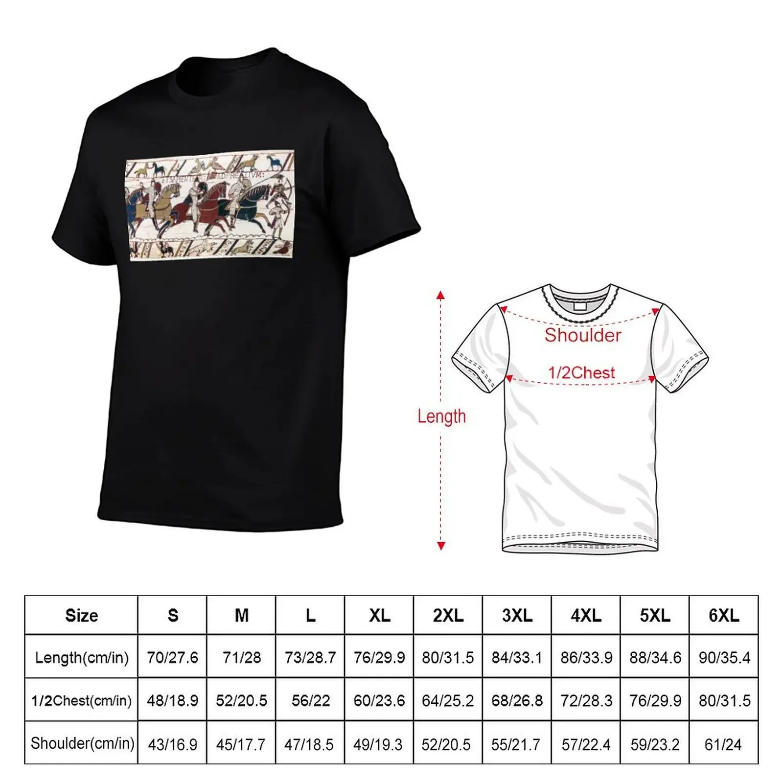 Bayeux Tapestry: The Battle of Hastings (Norman knights and archers) T-Shirt customs men t shirts