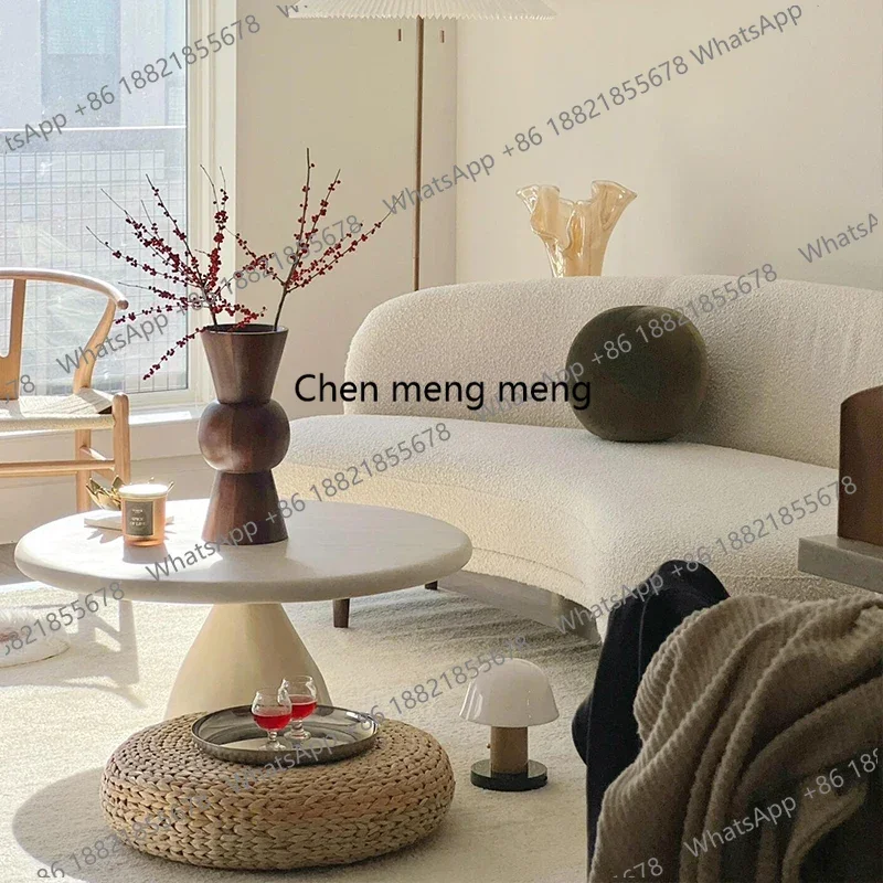 

Универсальный уникальный современный журнальный столик для гостиной, роскошный приставной столик из смолы, круглый центральный столик в корейском стиле, уникальная мебель