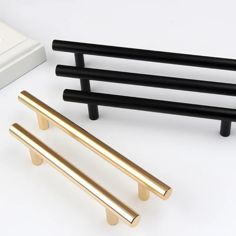 Kitchen Door Cupboard T Bar Pull Straight Handle Knobs Cabinet Pull Diameter 10mm Stainless Steel Handles Furniture Hardware