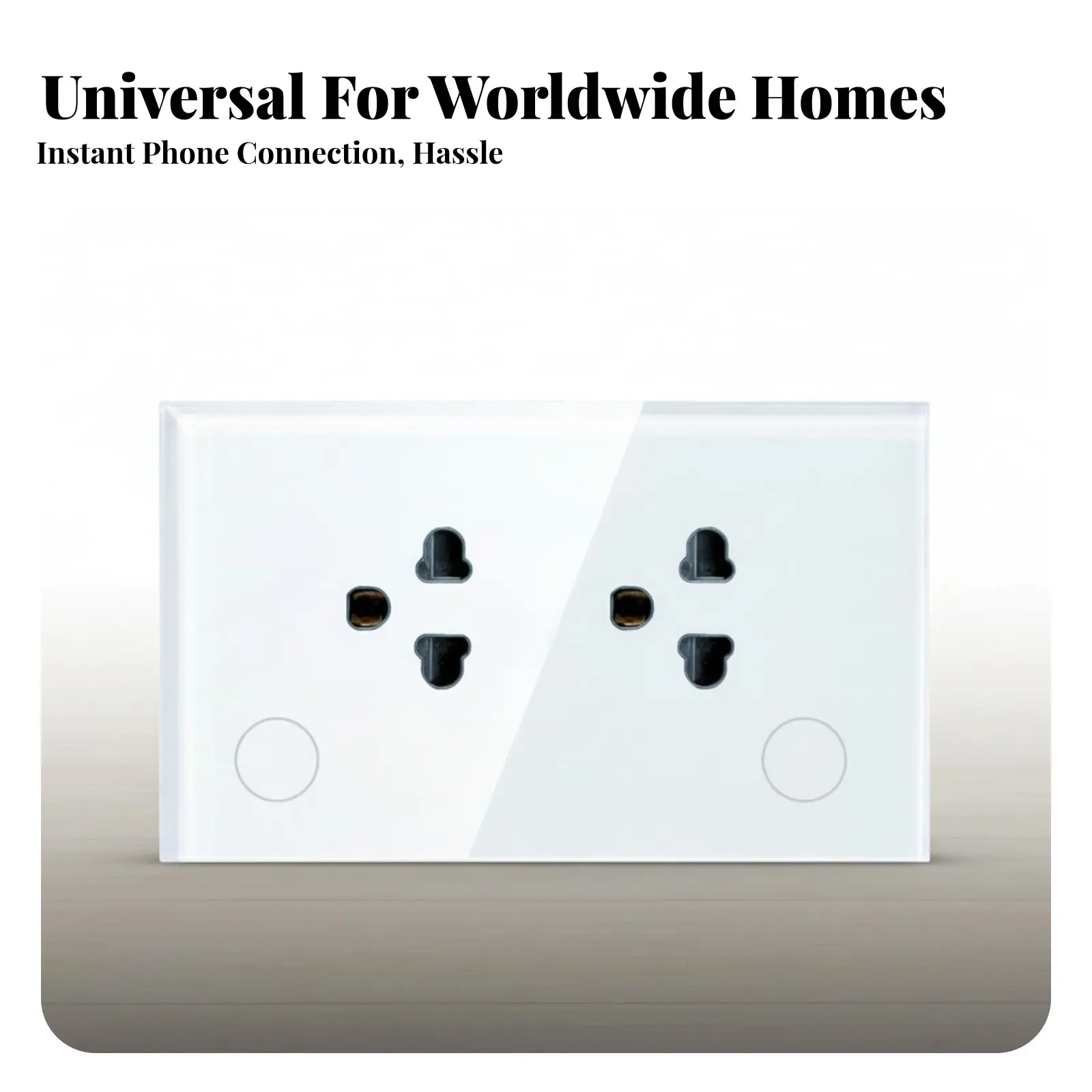 

Built-in Smart Outlet Vocal Command WiFi Smart Outlet Two Socket Wall Plate No Hub Required WiFi Power Receptacle for Homeowners