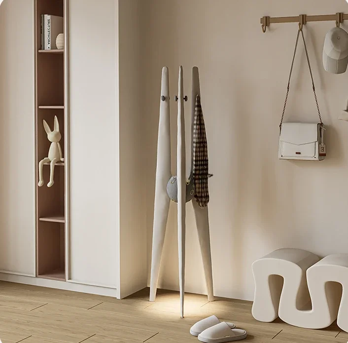 Happy Lucky Planet Coat Rack Floor Entrance Corner High-End with Intelligent Wireless Induction