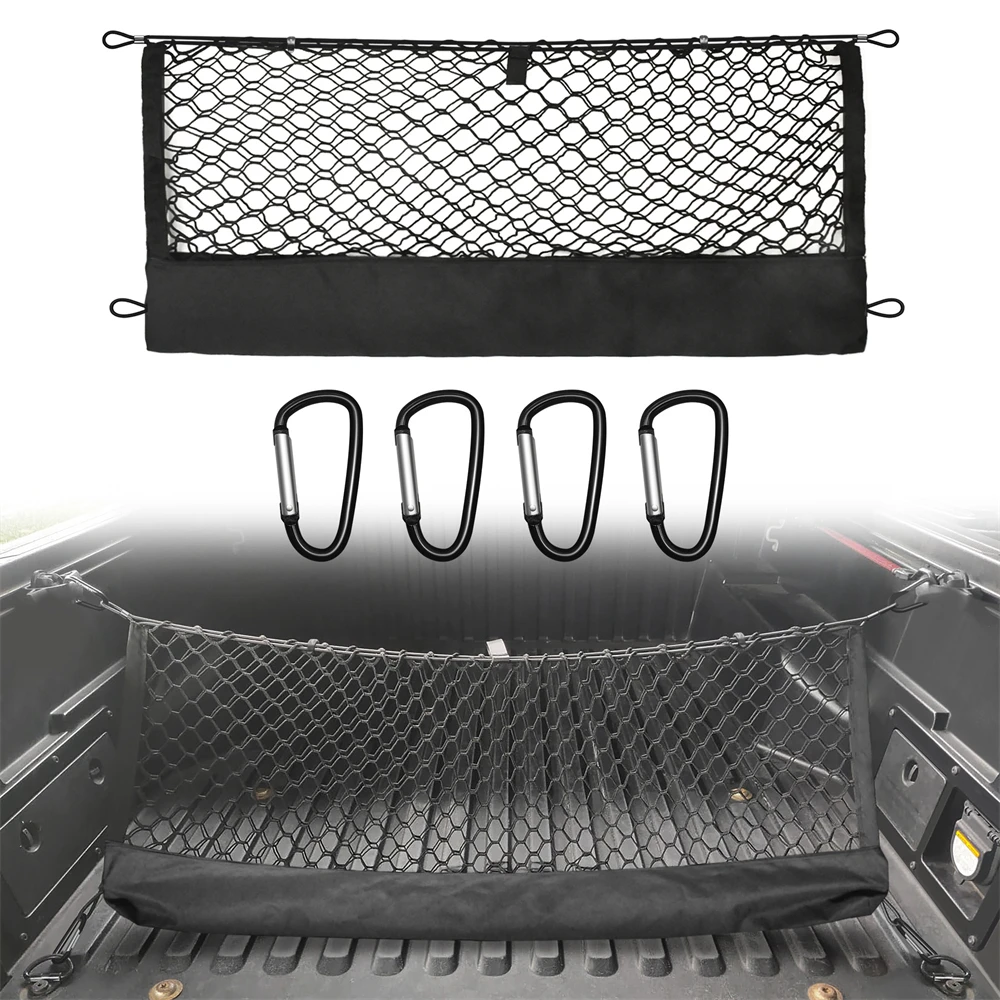 For Toyota Tacoma 2005-2024 Car Trunk Net Large Elastic Luggage Net Cargo Organizer Storage Stretchable Car Mesh Network Pocket