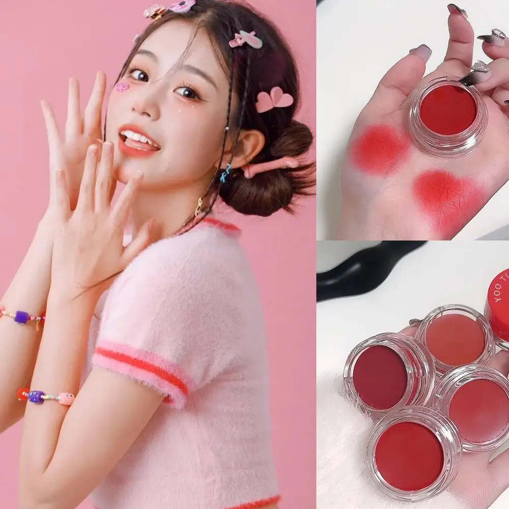 Rossetto al fango per labbra Fard naturale opaco alla pesca Crema Trucco duraturo Tazza antiaderente Tinta per labbra rosse Fard in mousse