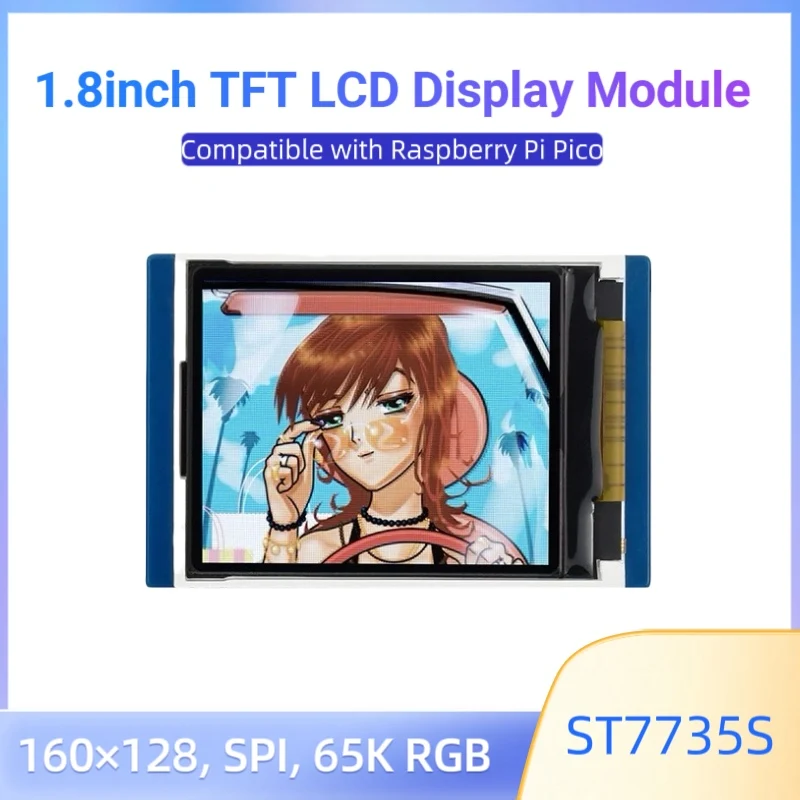 1.8inch TFT LCD Display Module 160×128 Pixels SPI Interface 65K RGB ST7735S Chip Driver for Raspberry Pi Pico Board