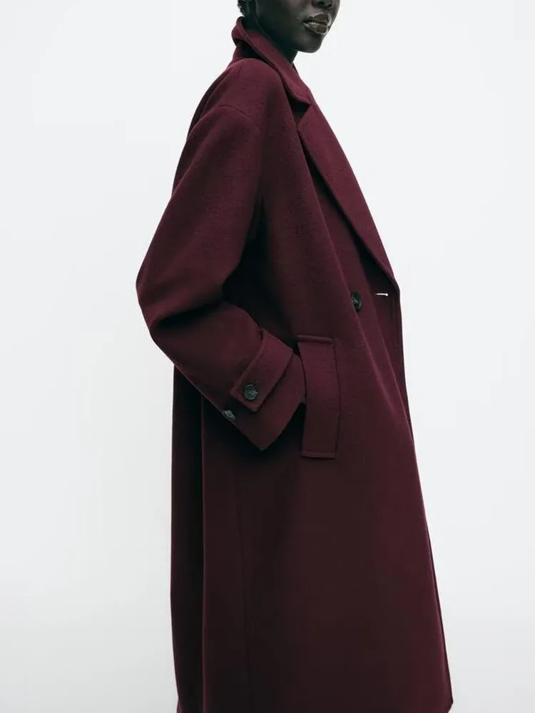Spring New Arrival Women's Fashion Soft Loose Casual Lapel Long Sleeve Coat Outerwear Commute Style Pure Color Medium Length