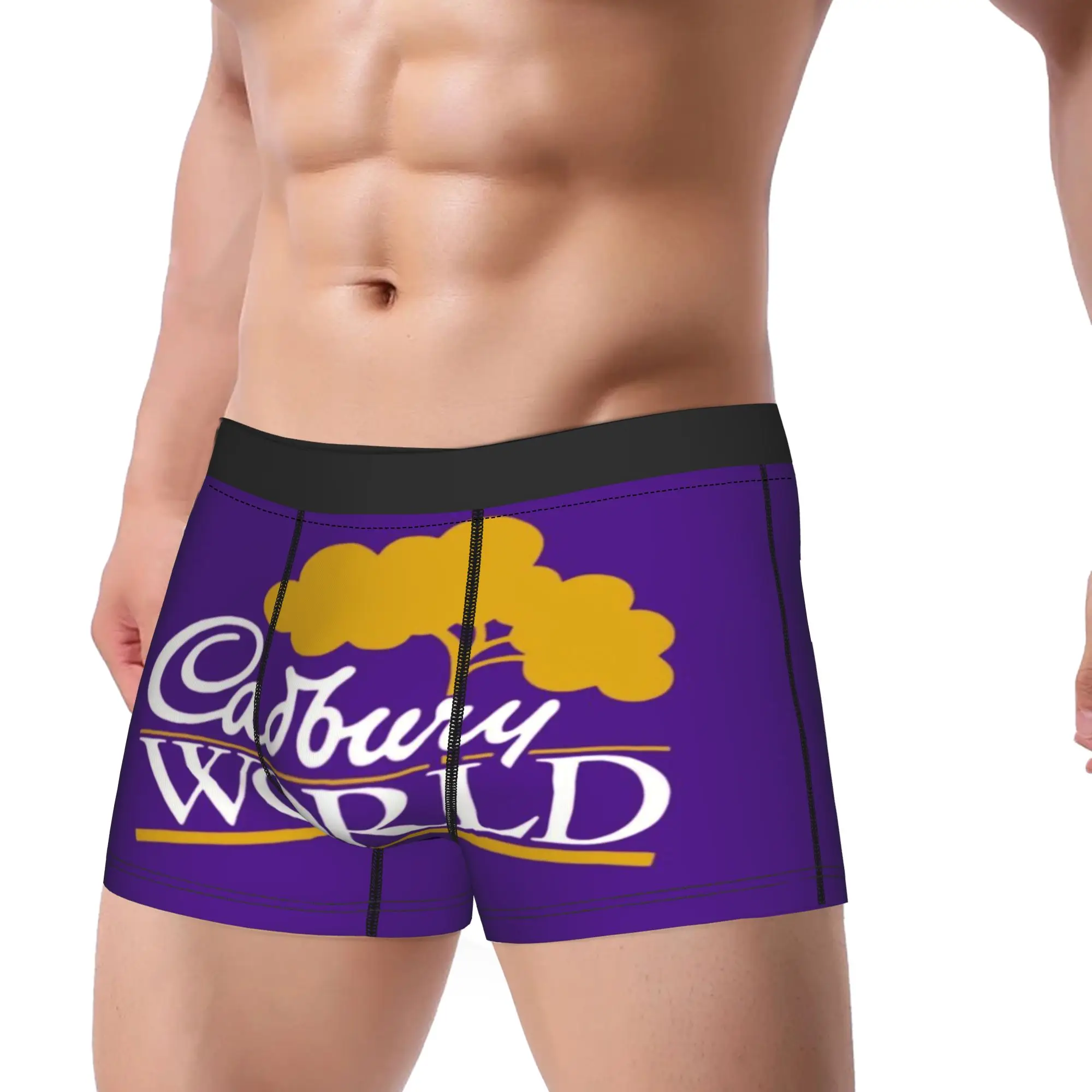 Purple Cadbury Underpants Homme Panties Male Underwear Comfortable Shorts Boxer Briefs