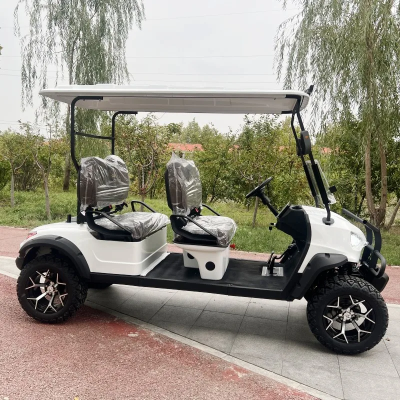 Manufacturer Cost-Effective 4+2 6 Seats Electric Golf Cart Independent Suspension System Four Wheel Disc Brake Golf Buggy