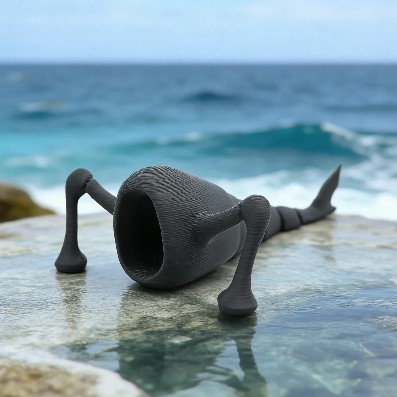 1/2 Piece Set of Sea Swallowing Creature Figurines, Mythical Ocean Predator Models, 3D Printed Sea Monster Toys, Fantasy Creature Collectibles, Great Holiday Gifts