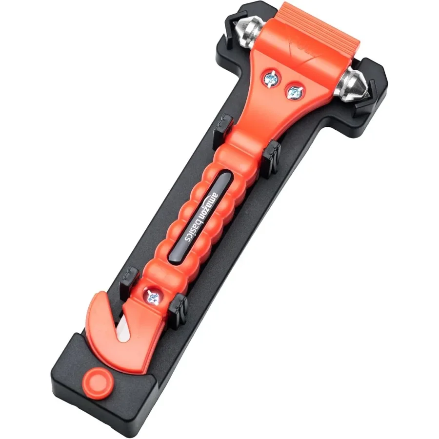 

Автомобильный аварийный комплект из 2 предметов - молоток для разбивания окон и резак для ремней безопасности для семейной безопасности, автоматическое защитное снаряжение для аварийно-спасательной помощи